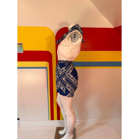 1960s bandana print 4 piece shorts set by Peck and peck sz s / m pinup playsuit - Picture 5 of 10